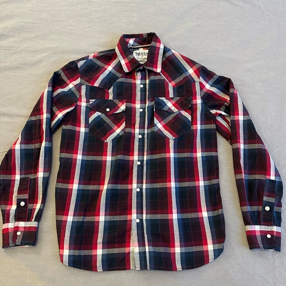 Levi's Classic Plaid Western Shirt - Men's S - Picture 1 of 9